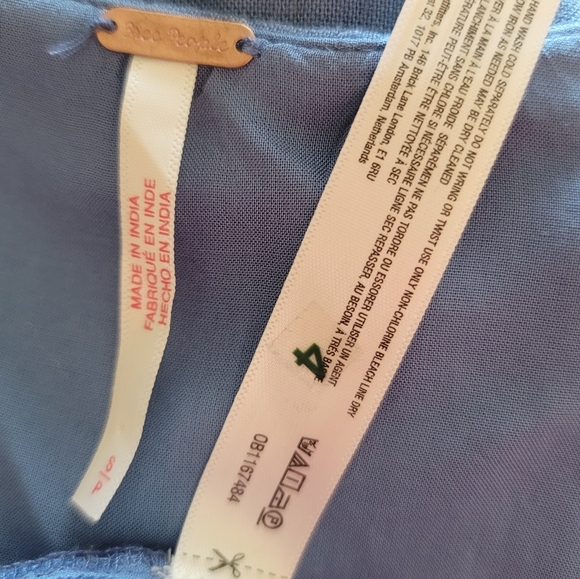 Free People Vintage Summer Midi Dress S Chambray Blue - Picture 7 of 9